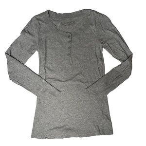 Nevada Women’s Henley Long Sleeves Gray Shirt Small